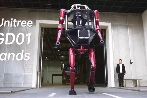 Unitree unveils world's first mass-produced manned mecha GD01