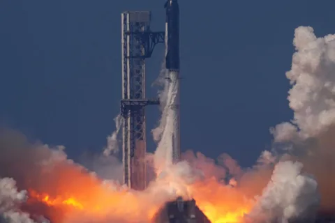 SpaceX launches its biggest, most beefed-up Starship yet on a test flight