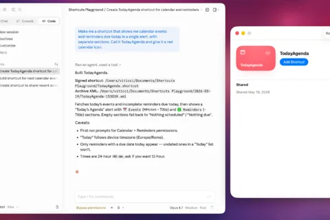 Introducing Shortcuts Playground: Create Apple Shortcuts with Claude Code or Codex