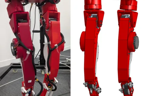 3D-printable humanoid legs let robotics experiments run wild