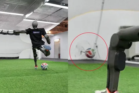 Game Over, Humans: Humanoid Robot Kicks Soccer Ball So Hard It Smashes Hole in Wall