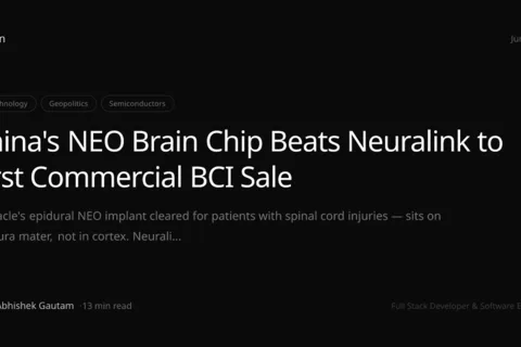 China's NEO Brain Chip Beats Neuralink to First Commercial BCI Sale