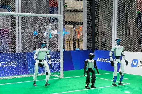 Forget the score, MWC Shanghai's humanoid robot penalty shootout put embodied AI to the test · TechNode