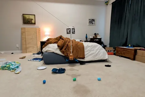 Ceiling Mounted Robot Picks Up Toys and Clothes for You