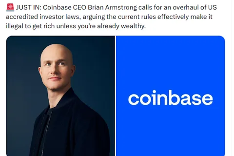 Coinbase CEO Accredited Investor Rules Favor the Rich